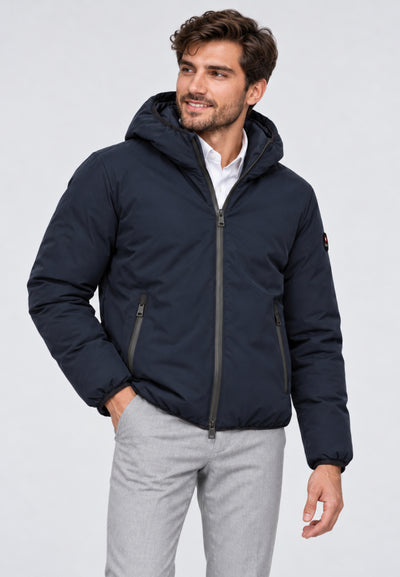 Canadiens Giubbotto BLU IMBOTTITO CON CAPPUCCIO Uomo 0.1 tech 2.0/m.blu