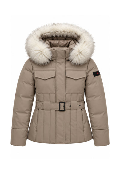 Peuterey GIUBBOTTO BEIGE CON CINTURA Bambine e ragazze MOONLIGHT TA 03 FUR KID.BEIGE_