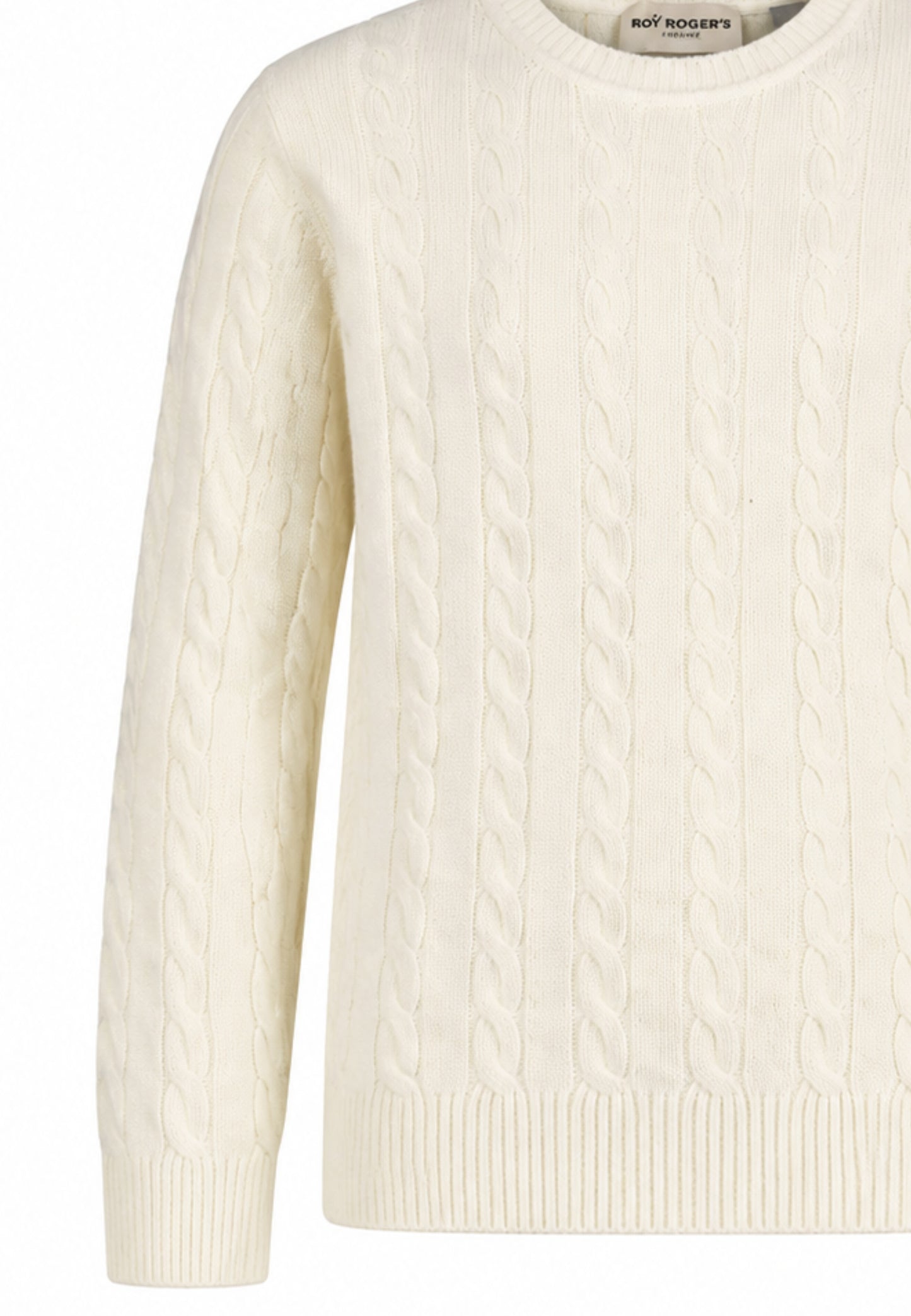 Roy Roger's magliONE PANNA INTRECCIATO CON TOPPA SUL BRACCIO Bambini e ragazzi rx401/00.panna_