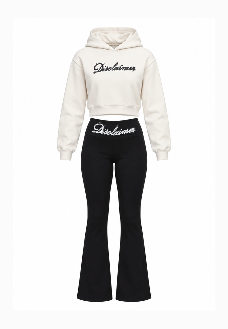 Disclaimer completo panna con felp CROP CON CAPPUCCIO E LEGGINGS Bambine e ragazze 26IDK59206.PANNA_