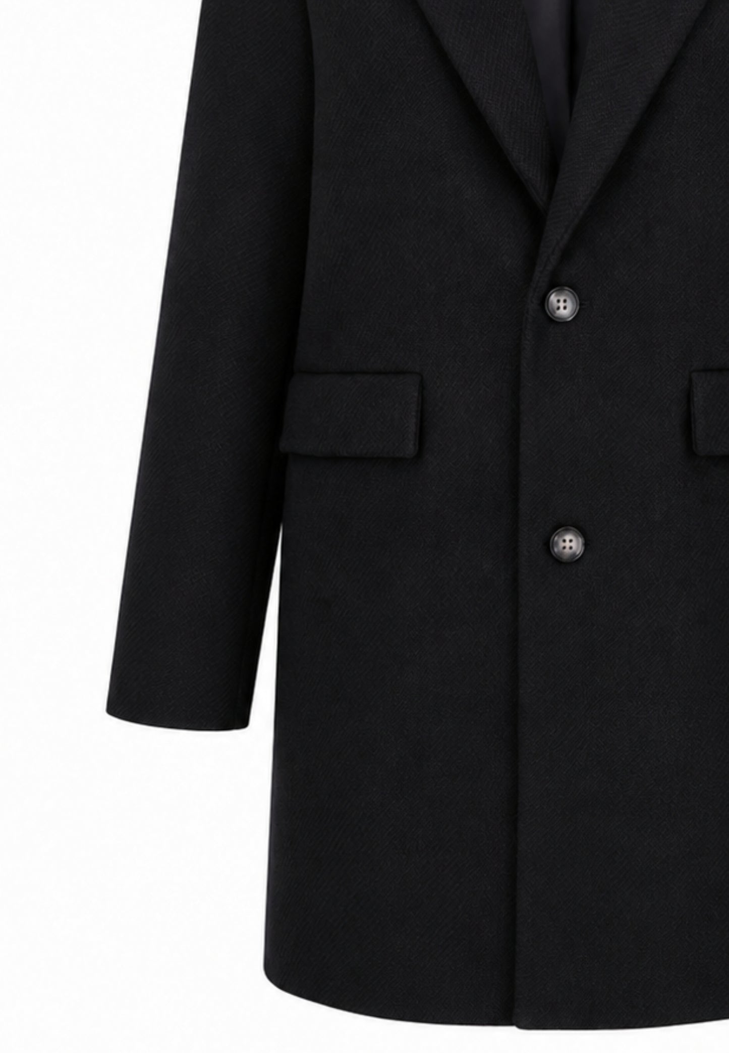 MON SAURIRE cappotto nero CON LAPEL E DOPPIO BOTTONE Bambine e ragazze m1430j.ne_