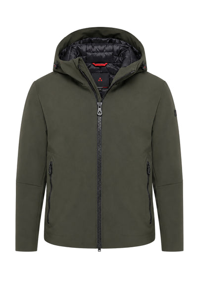 Peuterey GIUBBOTTO VERDE BOSCO SOFT SHELL CON CAPPUCCIO Bambini e ragazzi LOGE SRTR GRS 04 KID.VER_