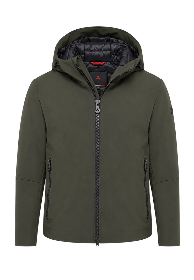 Peuterey GIUBBOTTO VERDE BOSCO SOFT SHELL CON CAPPUCCIO Bambini e ragazzi LOGE SRTR GRS 04 KID.VER_