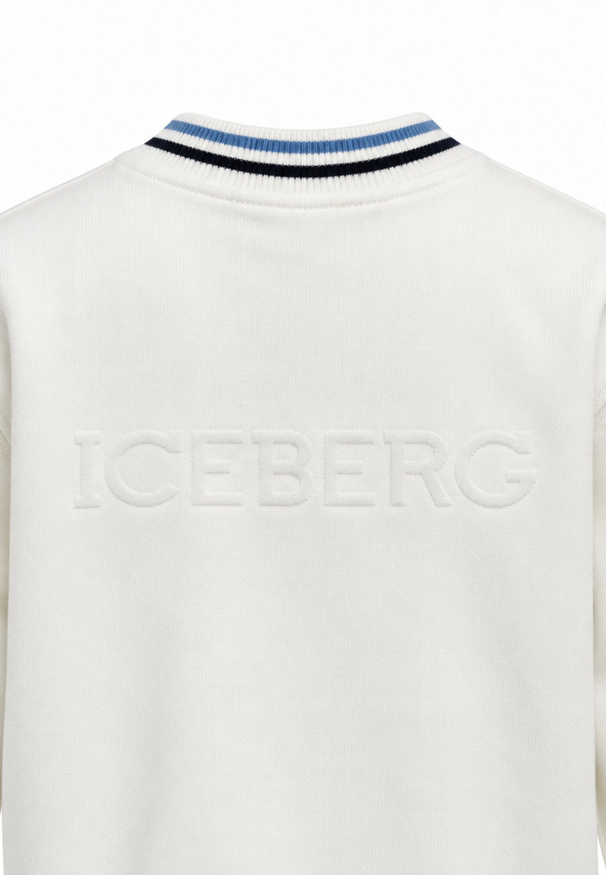 ICEBERGS MAGLIONE BIANCO CON LOGO RICAMATO Bambini e ragazzi MGICE7311J.BIA_