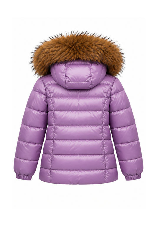 REFRIGIWEAR Giubbotto PIUMINO CON PELLICCIA E LOGO SUL BRACCIO Bambine e ragazze RG2606CW26_