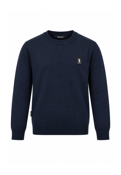 Refrigue MAGLIONE BLU GIROCOLLO CON MINI LOGO Bambini e ragazzi 2831W00079.BLU_