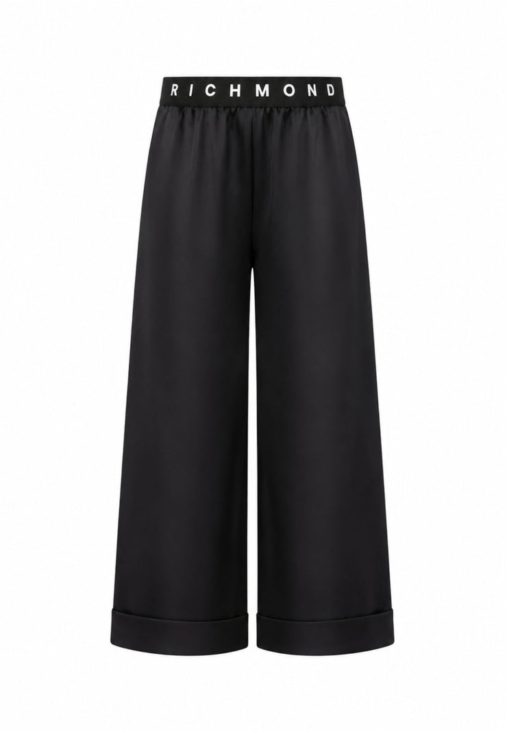 John Richmond pantalone NERO PALAZZO CON ELASTICO IN VITA Bambine e ragazze rga26055pa.ne_