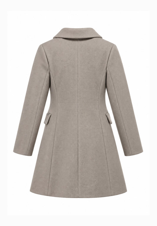 Kocca Junior cappotto beige con colletto e linea svasata Bambina e Ragazza walter.beige_