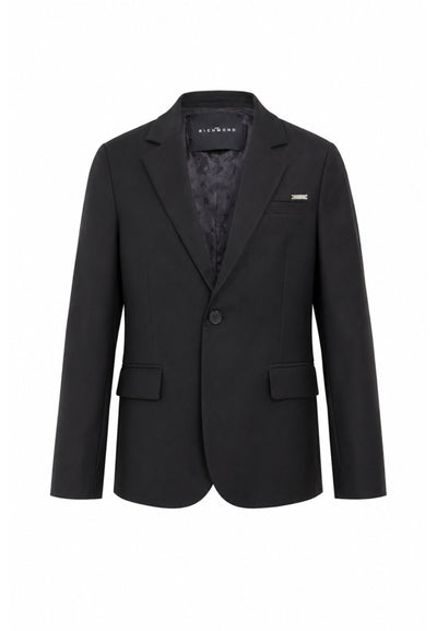 John Richmond giacca NERA BLAZER CON BOTTONE SINGOLO Bambini e ragazzi rba26124gc.ne_