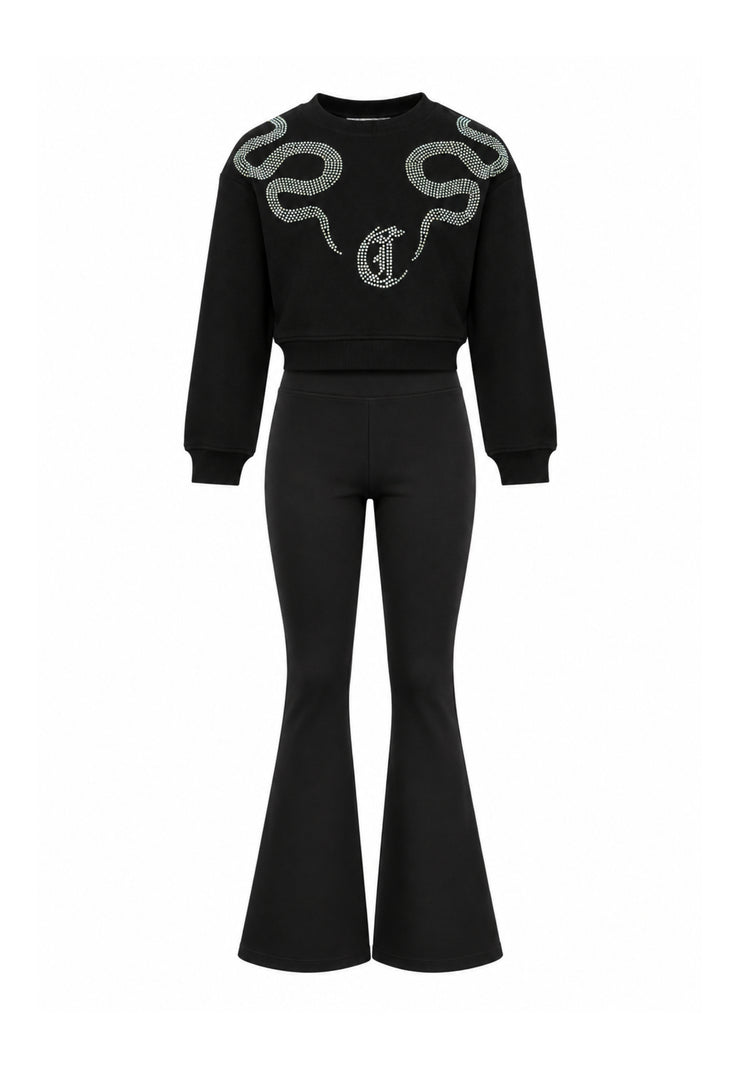 JUST CAVALLI completo NERO CON DETTAGLIO IN BRILLANTINI Bambine e ragazze jga26040fe.ne_