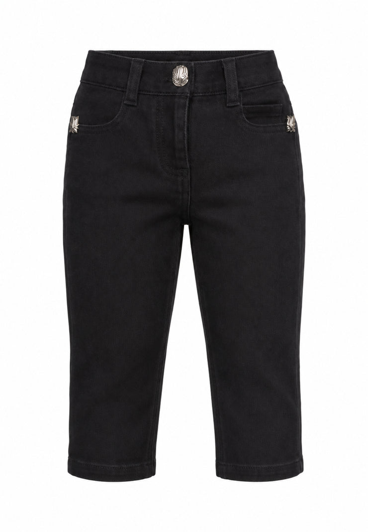 John Richmond JEANS NERO CON LOGO IN TARTAN DIETRO Bambine e ragazze RIA26141JE.NE_