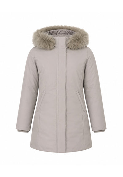 Bomboogie GIUBBOTTO BEIGE CON CAPPUCCIO E PELLICCIA VERA Bambine e ragazze CG583VTACR6.BEIGE_