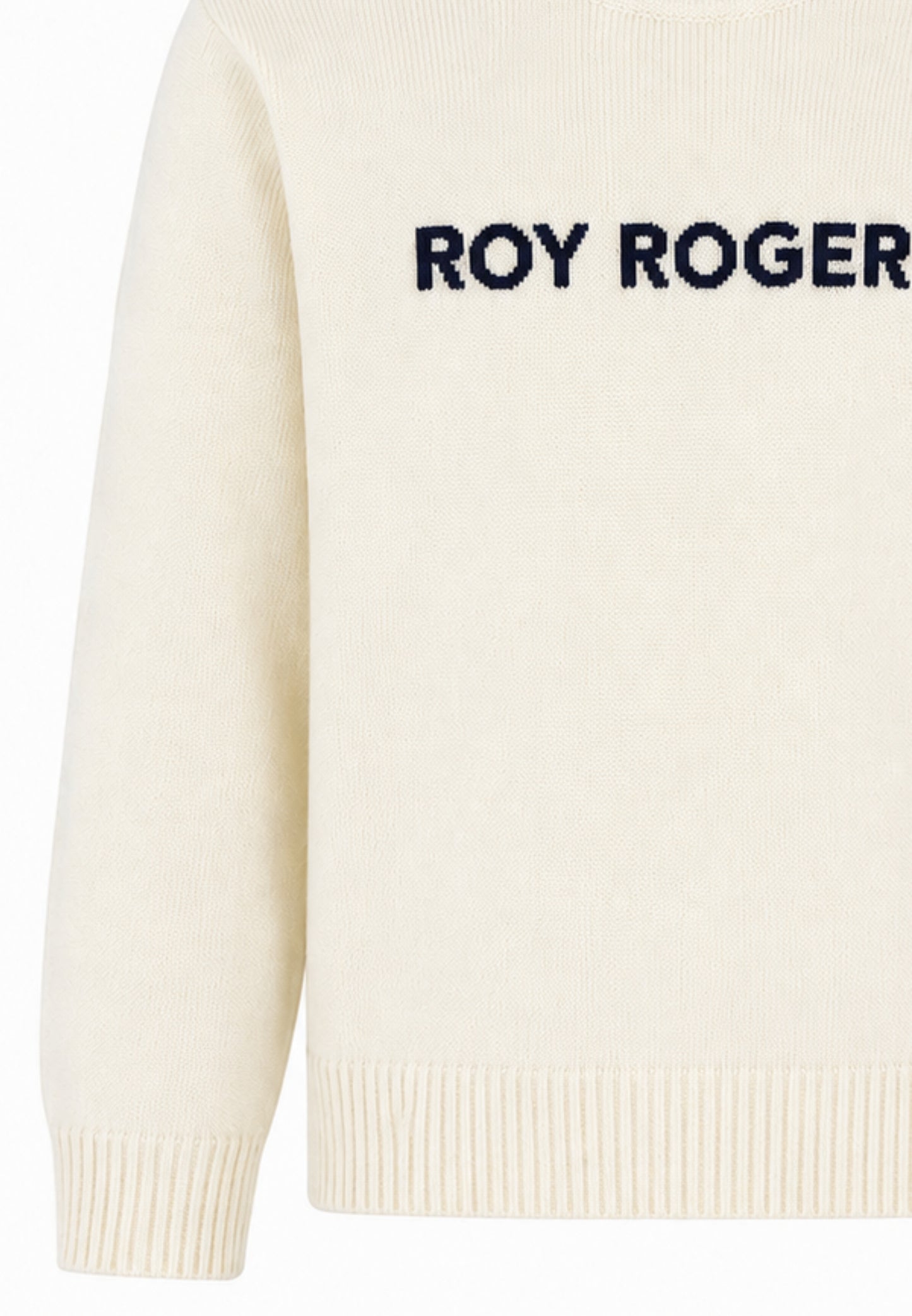 Roy Roger's maglia PANNA CON LOGO CENTRALE RICAAMTO Bambini e ragazzi rh116/00.panna_
