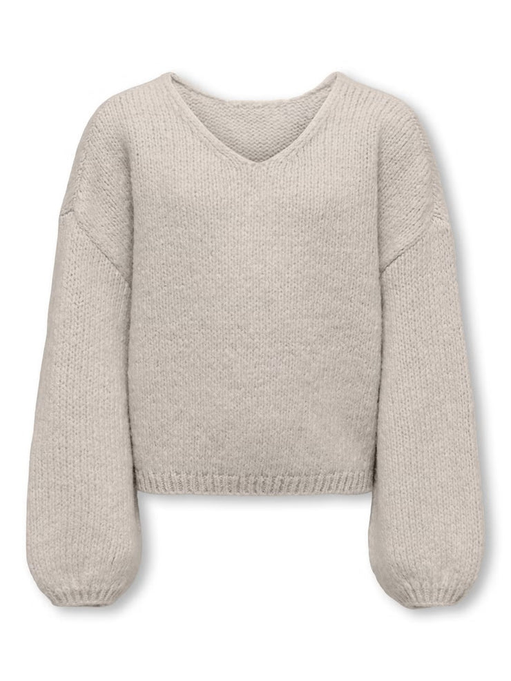 ONLY KIDS maglia grigia scollo a v rasata Bambine e ragazze 15368180.GRIG_