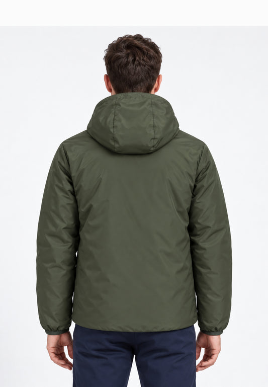 John Richmond GIUBBOTTO VERDE DOUBLE FACE CON CAPPUCCIO Uomo UMA26176GB.VERDE_