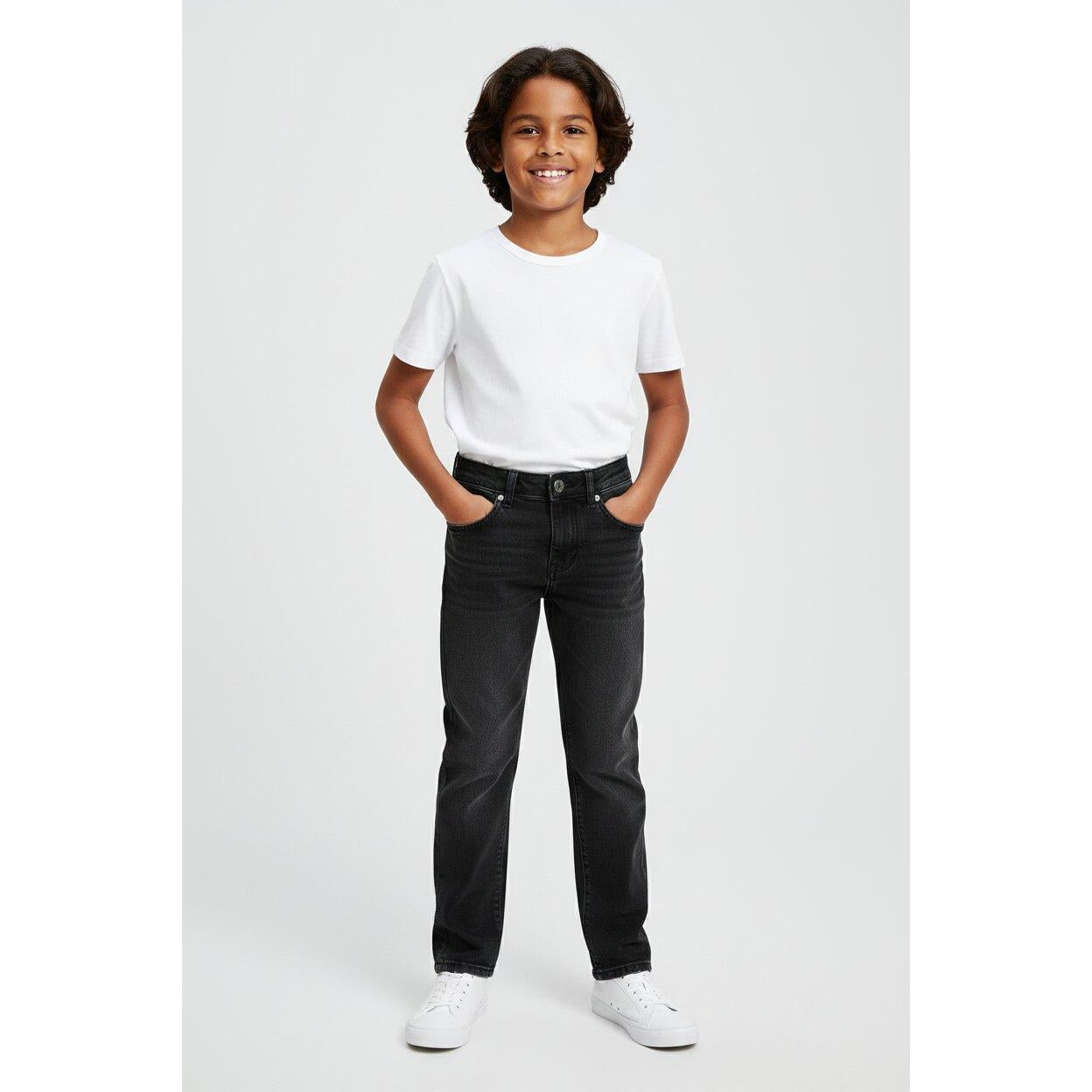 Calvin Klein Jeans Nero Bambino In Denim Slim Fit | Passeggio PE26