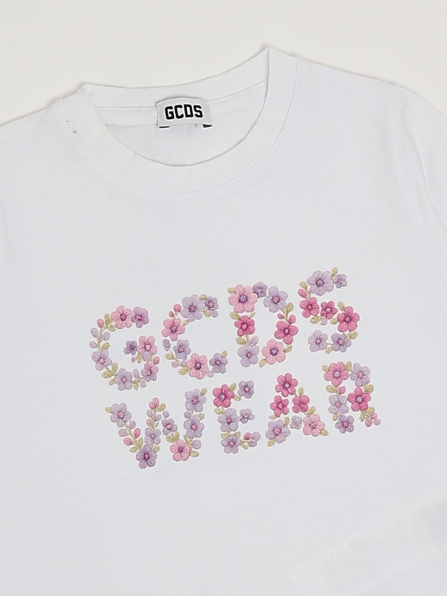 GCDS T-shirt bambina in cotone stretch