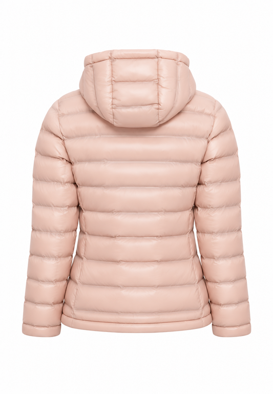 Blauer giubbotto rosa cipria bambina - Retro ghost mannequin