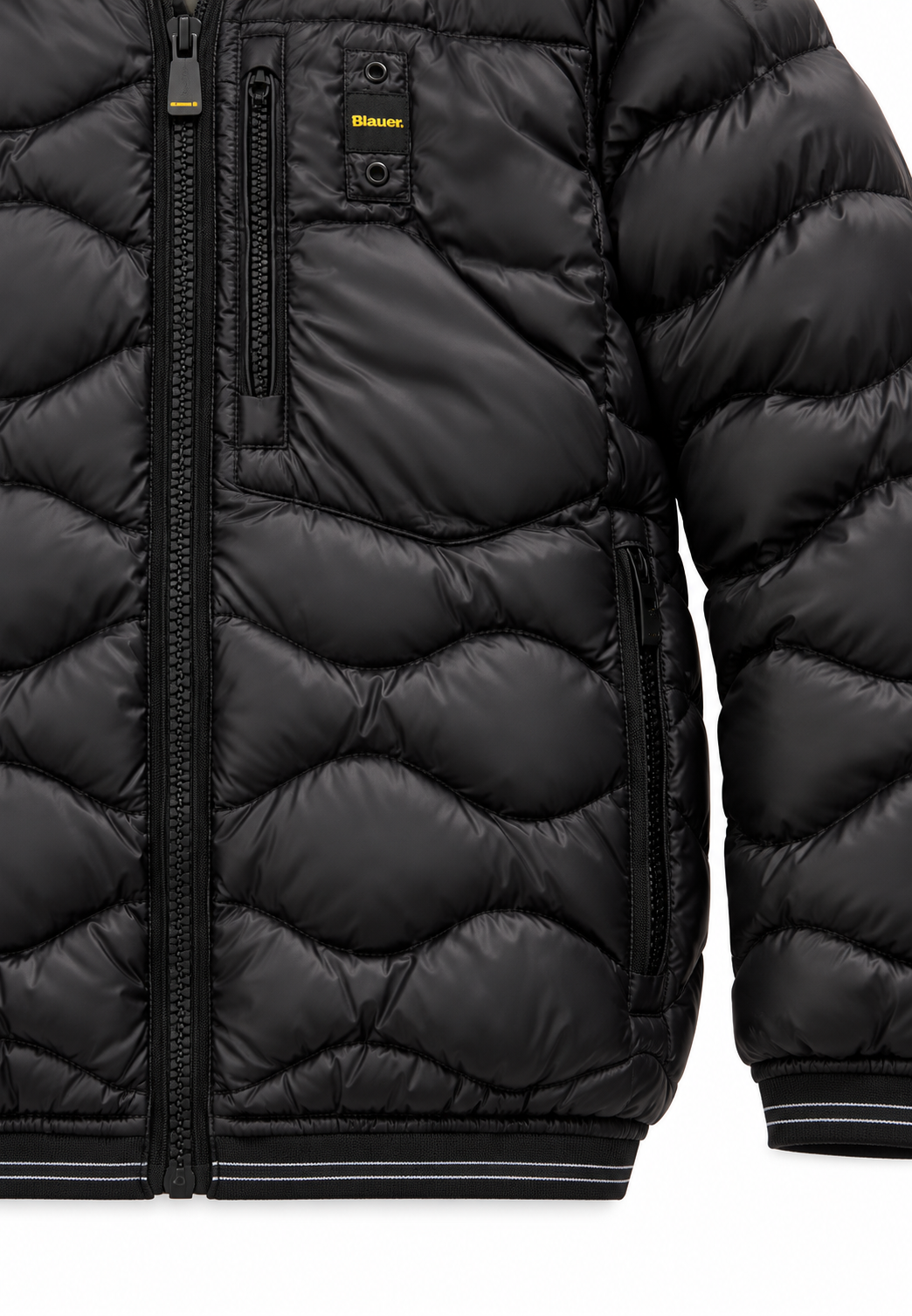 Blauer piumino nero bambino fondo
