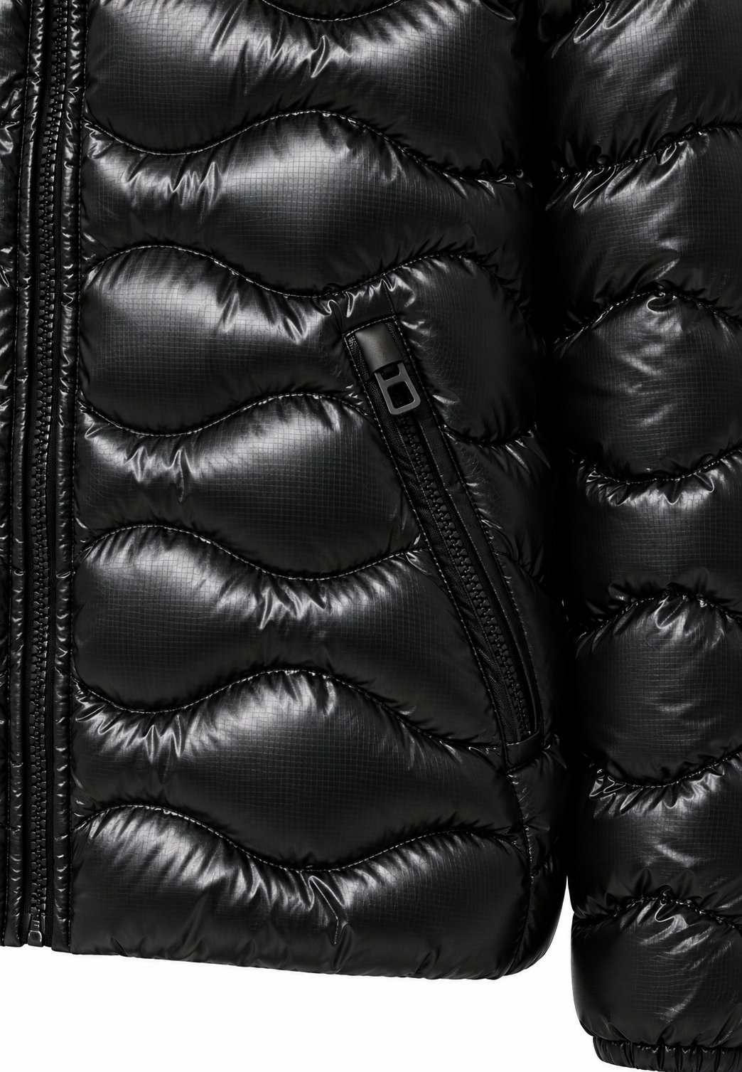 Blauer Bryant piumino nero lucido bambino tasca