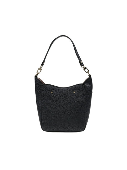 Guess borsa nera donna a spalla in ecopelle logo sul davanti