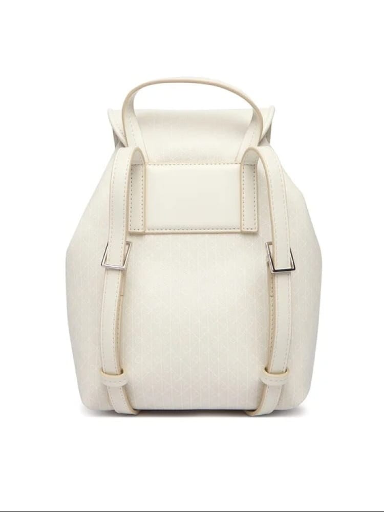 Calvin Klein zaino bianco donna logo all over | Misure: 21 x 28 x 10 cm