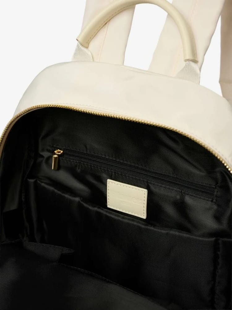 Blauer zaino freya01 in nylon bianco con logo strass | Misure: 34 x 28 x 14 cm