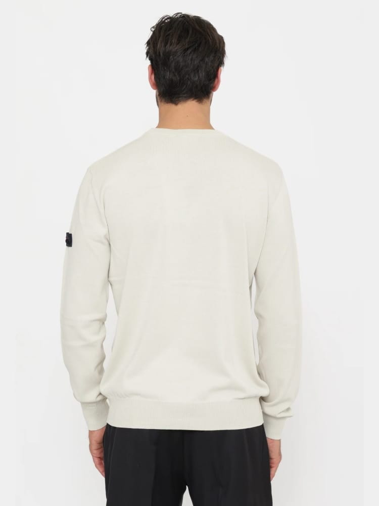 Peuterey maglia bianca uomo logo sul braccio