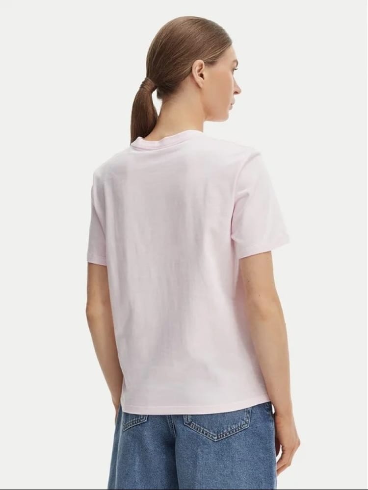Calvin Klein tshirt rosa donna logo sul davanti
