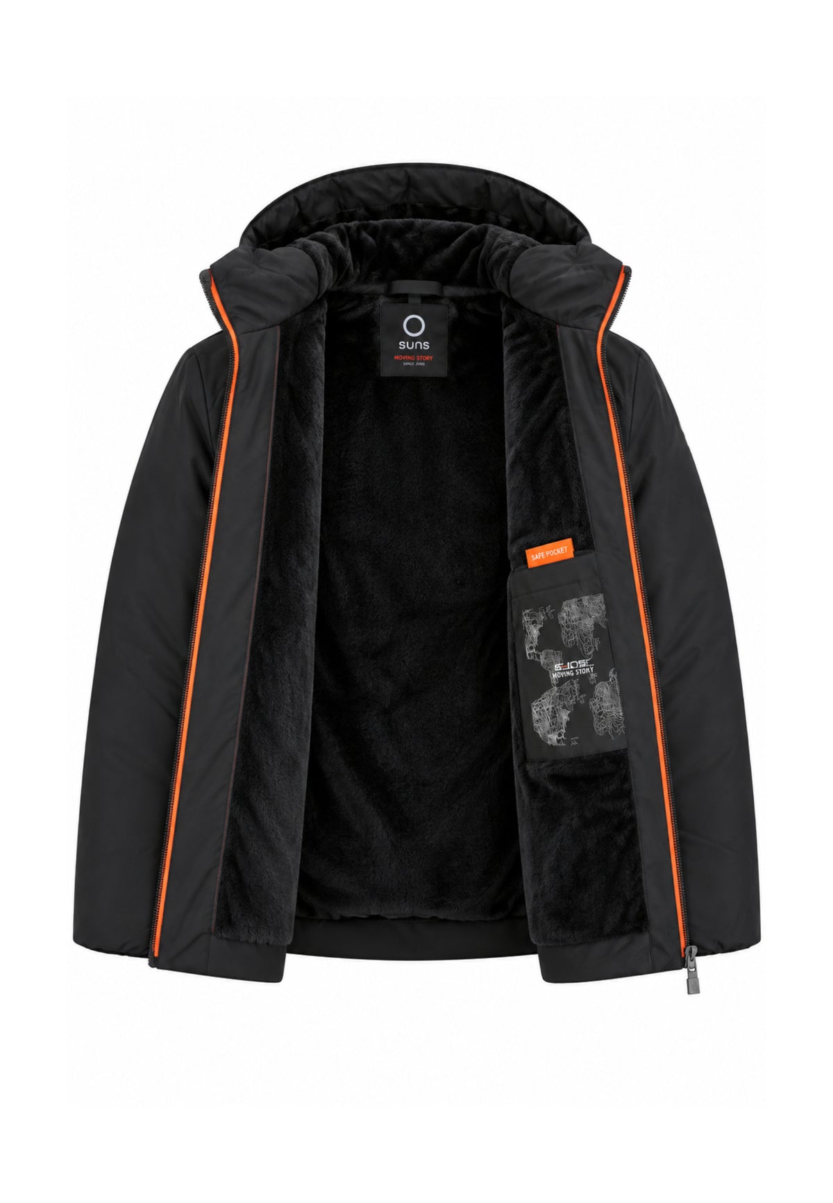 SUNS GIUBBOTTO NERO IN SOFTSHELL Bambini e ragazzi GBS7302U.NE_