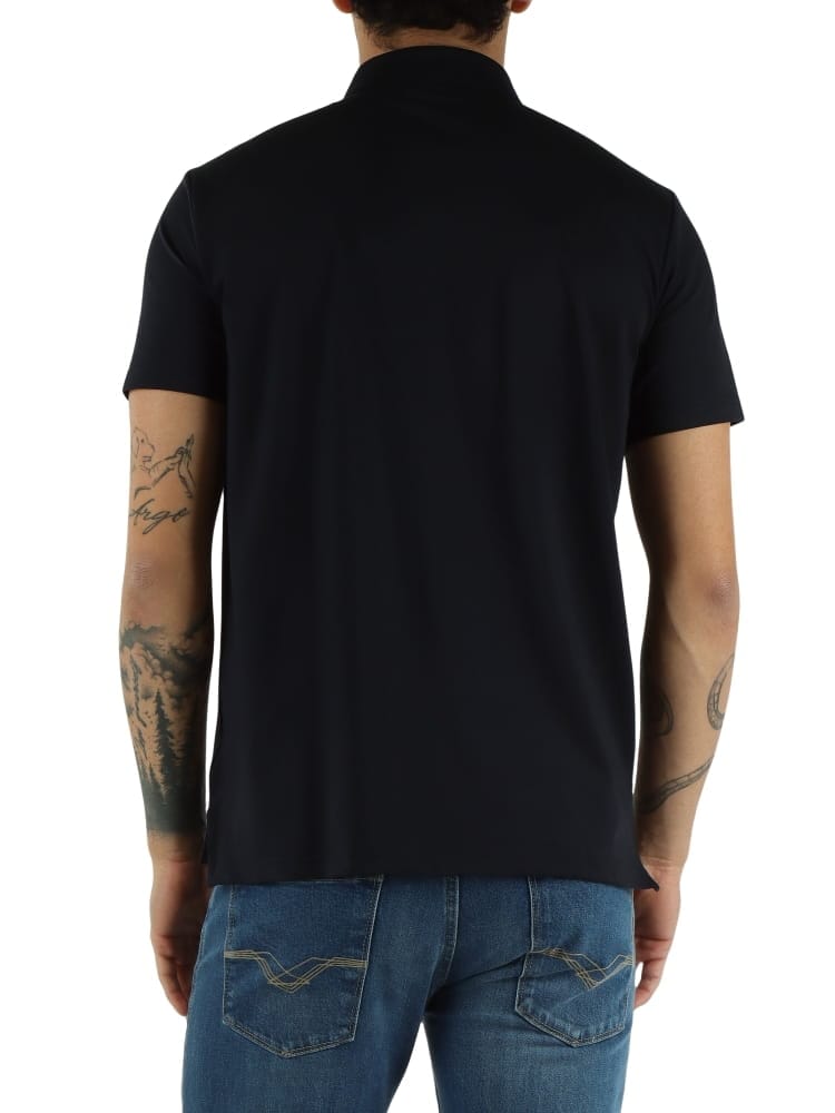 Peuterey polo blu navy uomo mini logo