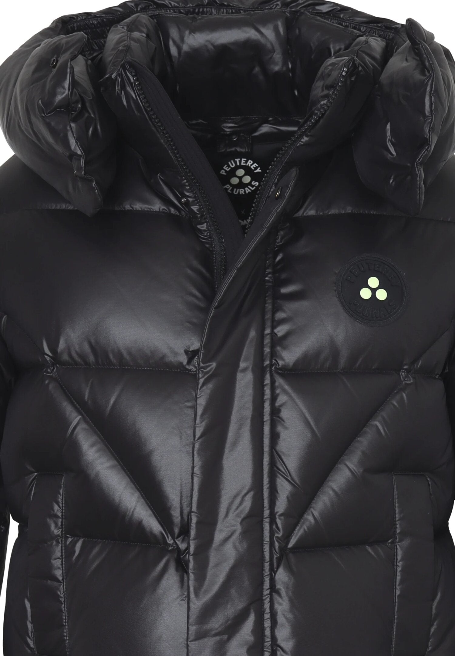 Peuterey piumino invernale bambino nero imbottito in piuma con cappuccio Peuterey piumino invernale bambino nero imbottito in piuma con cappuccio