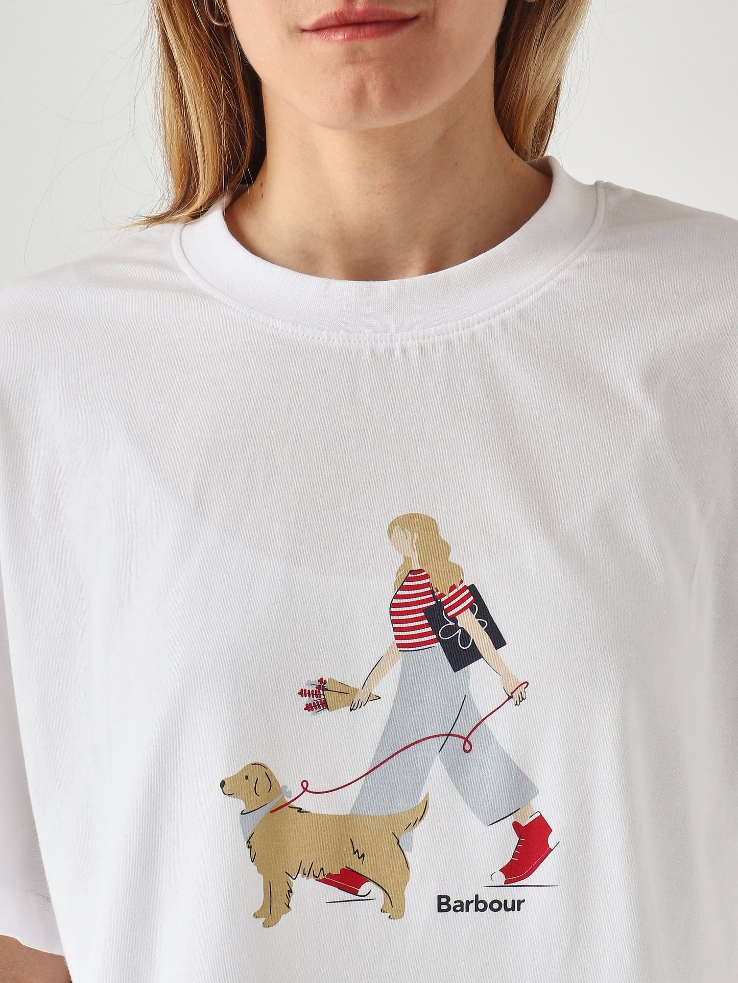 T-shirt donna Derwent in cotone lts0713 Bianco