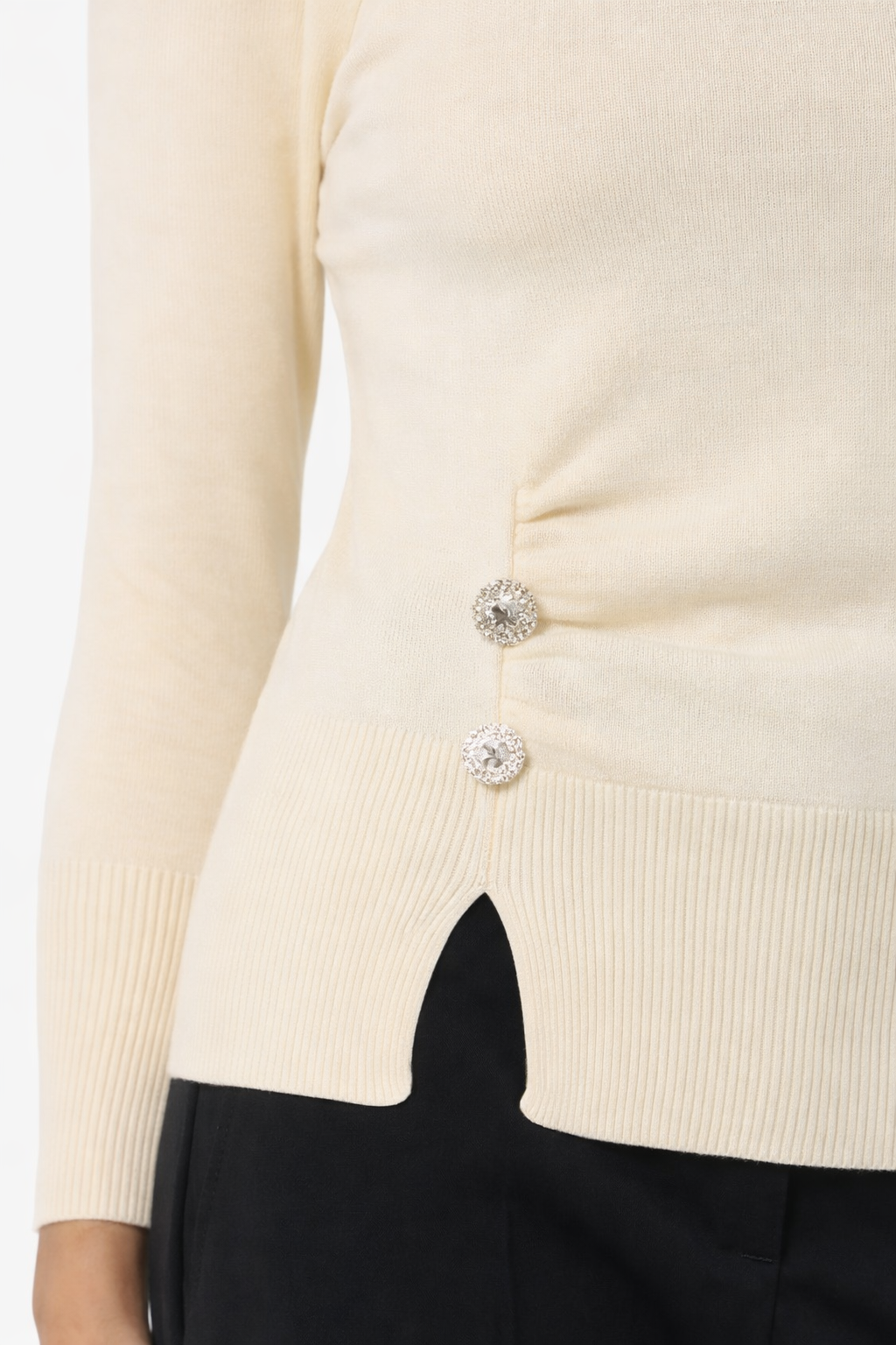 Emme Marella Maglia Donna Damiana Bianco Lana