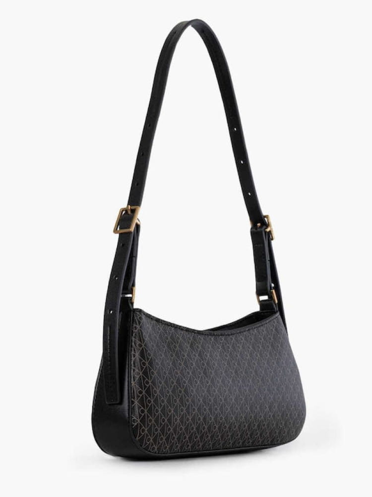 Calvin Klein borsa nera donna logo all over | Misure: 27 x 13 x 5 cm