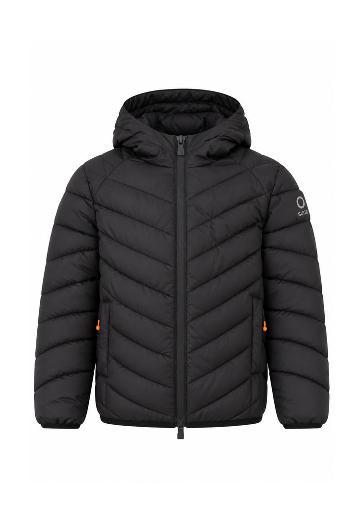 SUNS GIACCA A VENTO nera con cappuccio Bambini e ragazzi GBS7301U.NE_