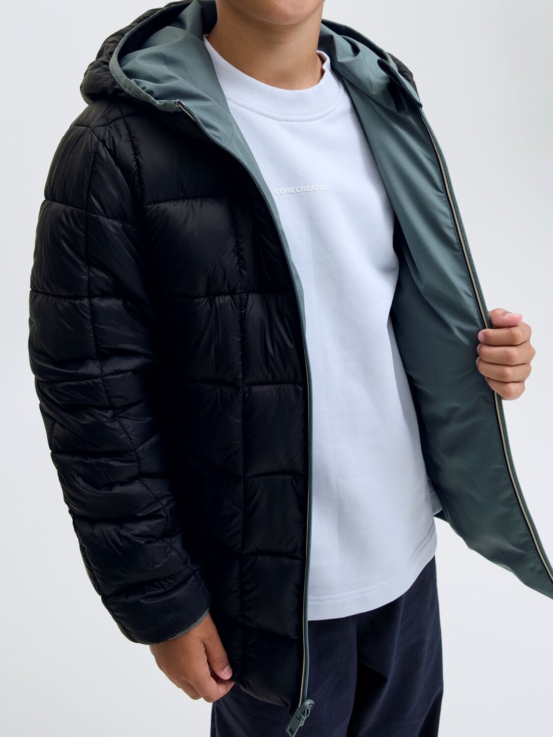 Jack & Jones Junior Giubbotto Bambino In Poliestere Reversibile Quotidiano Jack & Jones Junior Giubbotto Bambino In Poliestere Reversibile Quotidiano