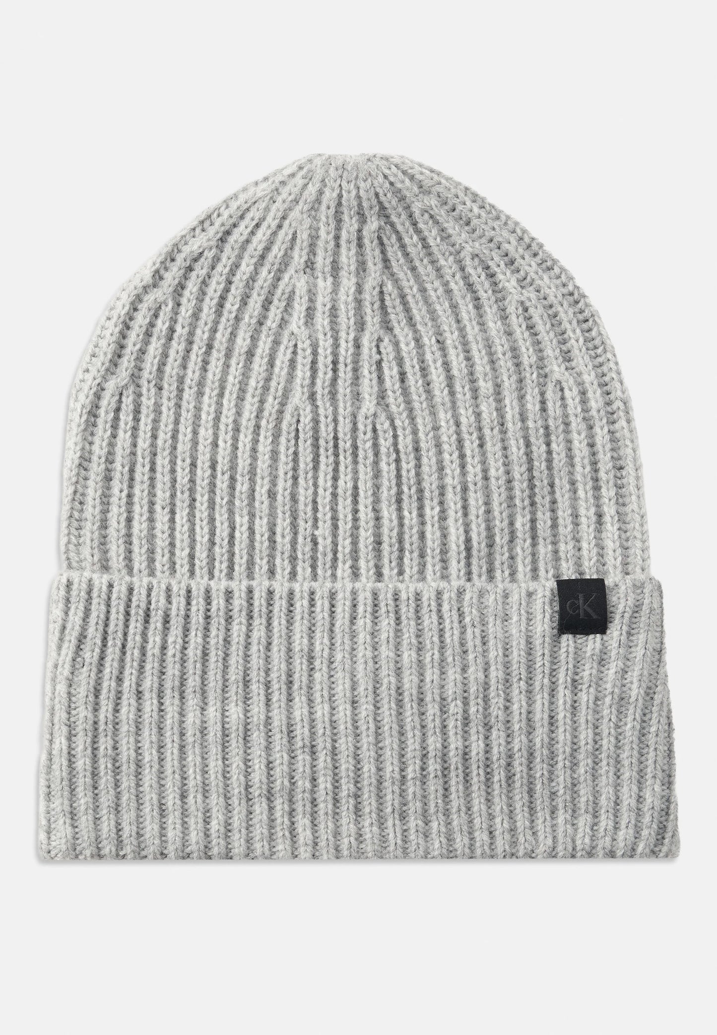 CALVIN KLEIN CAPPELLO GRIGIO IN LANA CON LOGO CK Bambini e ragazzi IU0IU00440PMT_
