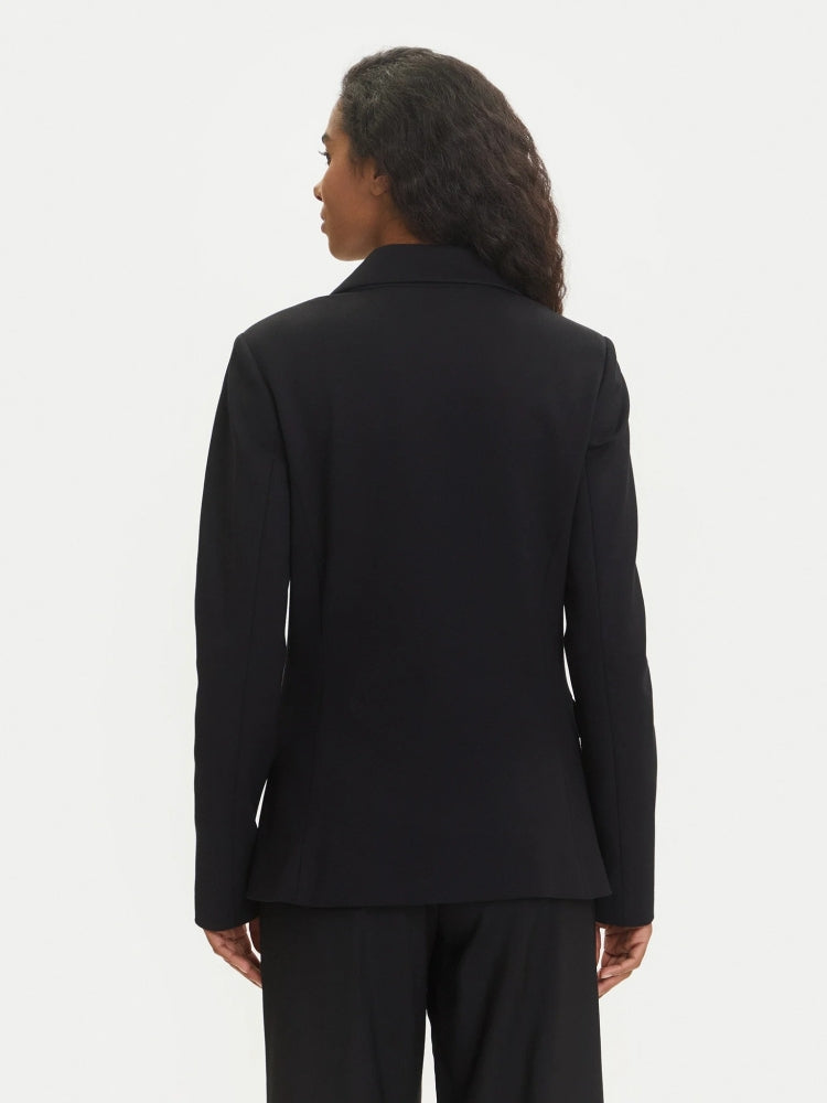 Guess giacca nera donna doppio metto bottoni oro con logo