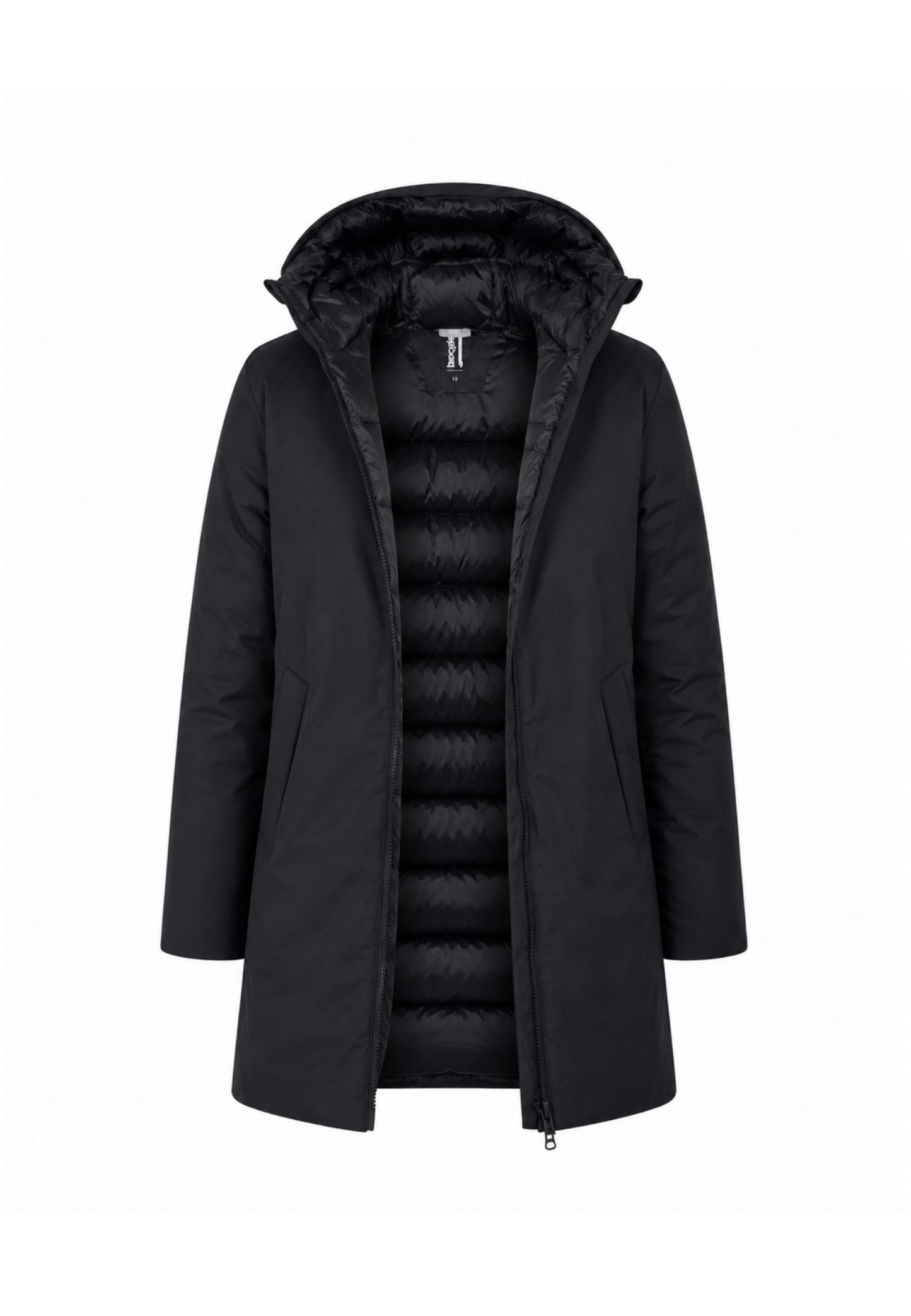 Bomboogie GIUBBOTTO NERO IN DOPPIO MATERIALE CON CAPPUCCIO Bambine e ragazze CG 8670 T ADL6 90.NE_