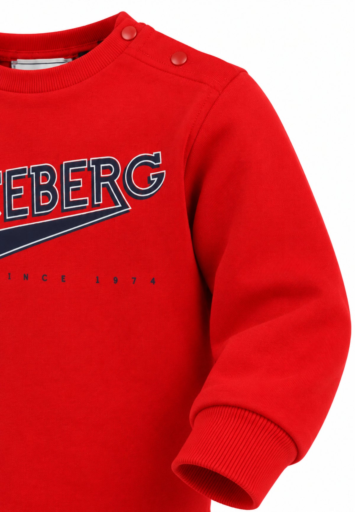 ICEBERGS T SHIRT ROSSA CON LOGO CENTRALE Bambini e ragazzi TSICE7316B.RO_