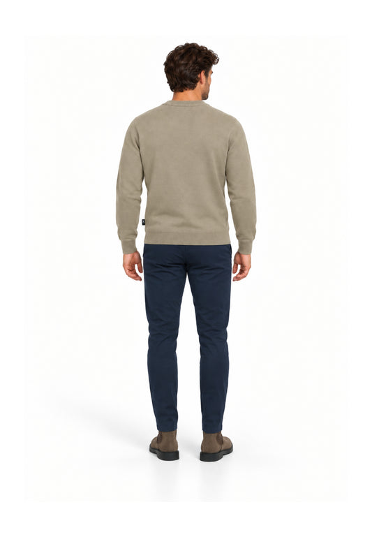 John Richmond maglia BEIGE IN LANA RASATA CON MINI LOGO Uomo uma26169ma.beige_