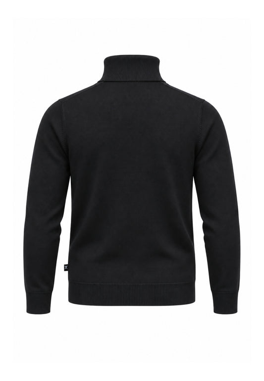 John Richmond LUPETTO NERO SAGOMATO CON LOGO RICAMATO Uomo UMA26168LU.NE_
