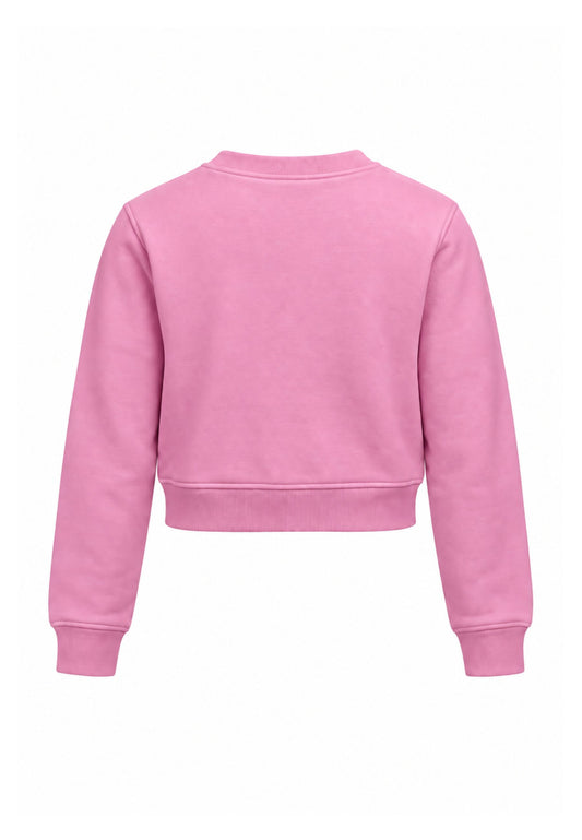 John Richmond felpa rosa crop con logo brillantinato Bambine e ragazze rga26085fe.rosa_