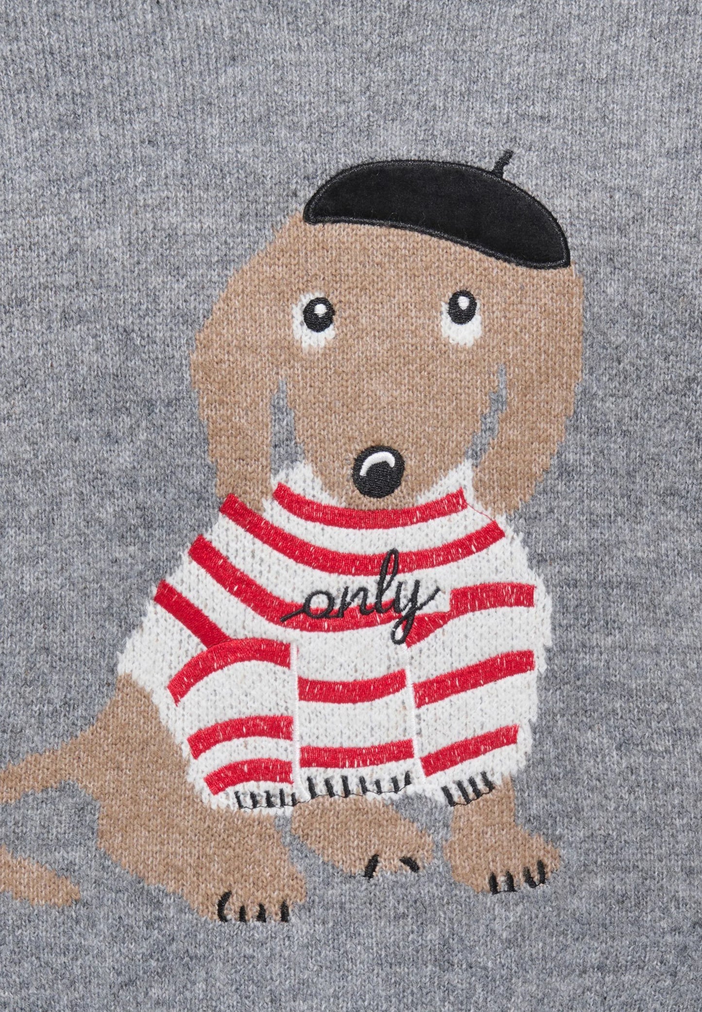 ONLY KIDS MAGLIONE grigio a girocollo con cagnolino Bambine e ragazze 15361854.GRIG_