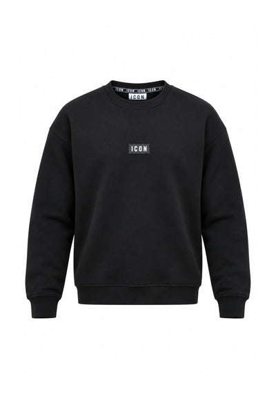 ICON FELPA NERA GIROCOLLO CON MINI LOGO NERO Bambini e ragazzi ibsw001452.ne_