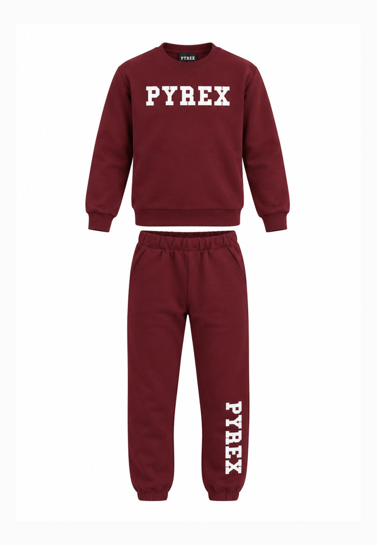 Pyrex TUTA COMPLETA BORDEAUX CON FELPA GIROCOLLO E MAXI LOGO Bambine e ragazze 26IPK46204.BORDEAUX_