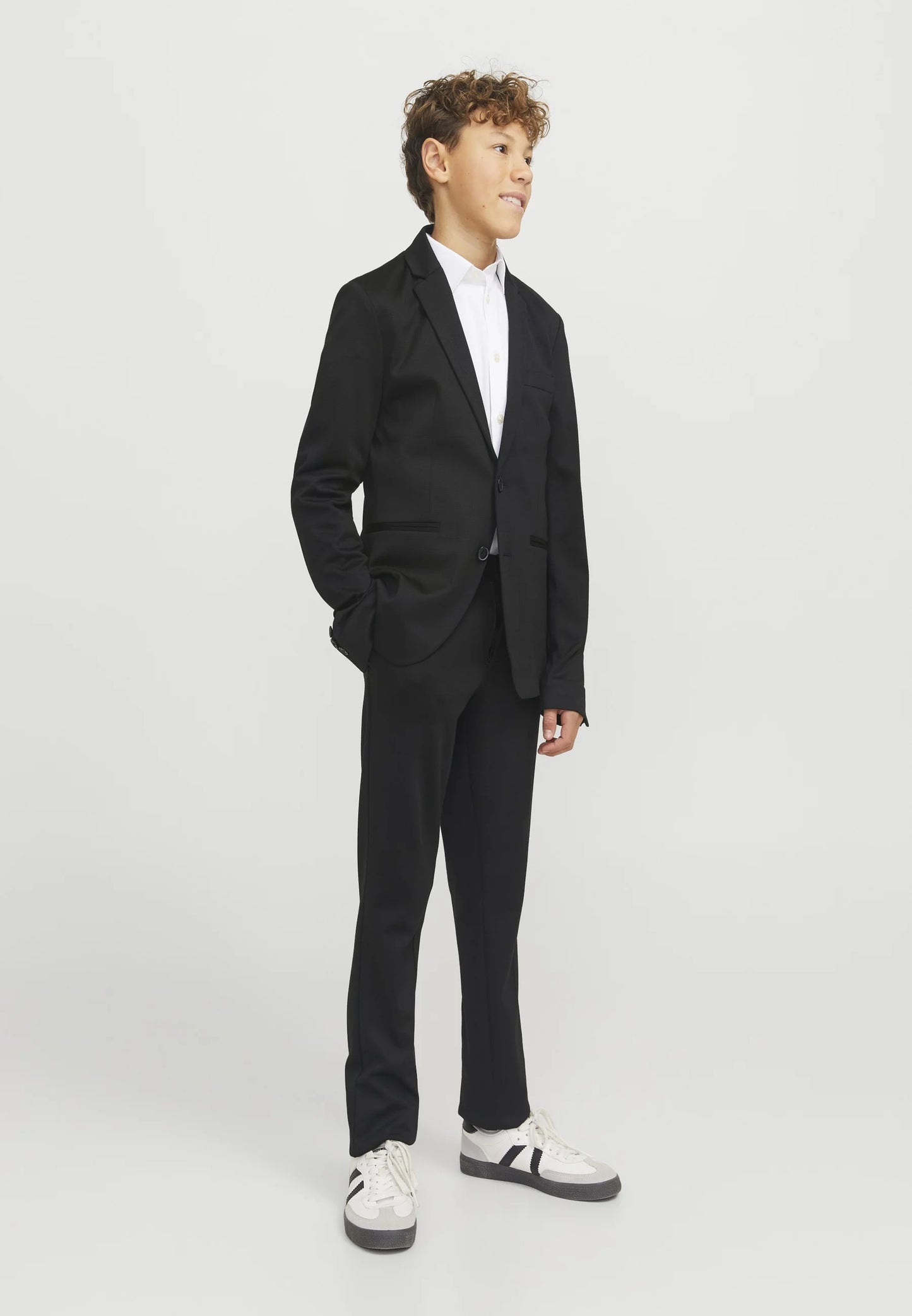 Jack & Jones Pantaloni neri in punto lana Bambini e ragazzi 12266479.NE_