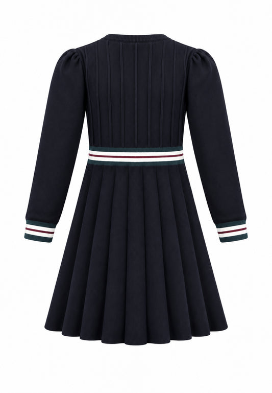 Gabriella Gucci VESTITO IN MAGLIA CON MANICHE LUNGHE E GONNA A PIEGHE Bambine e ragazze GK309.NE_