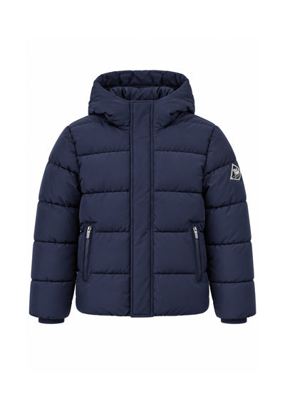 Roy Roger's GIUBBOTTO BLU CON CAPPUCCIO E LOGO BRACCIO Bambini e ragazzi RX402/00.BLU_